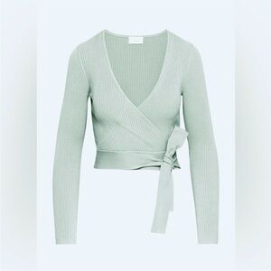 Little Moon All Tied Up Longsleeve Sweater in Turquoise